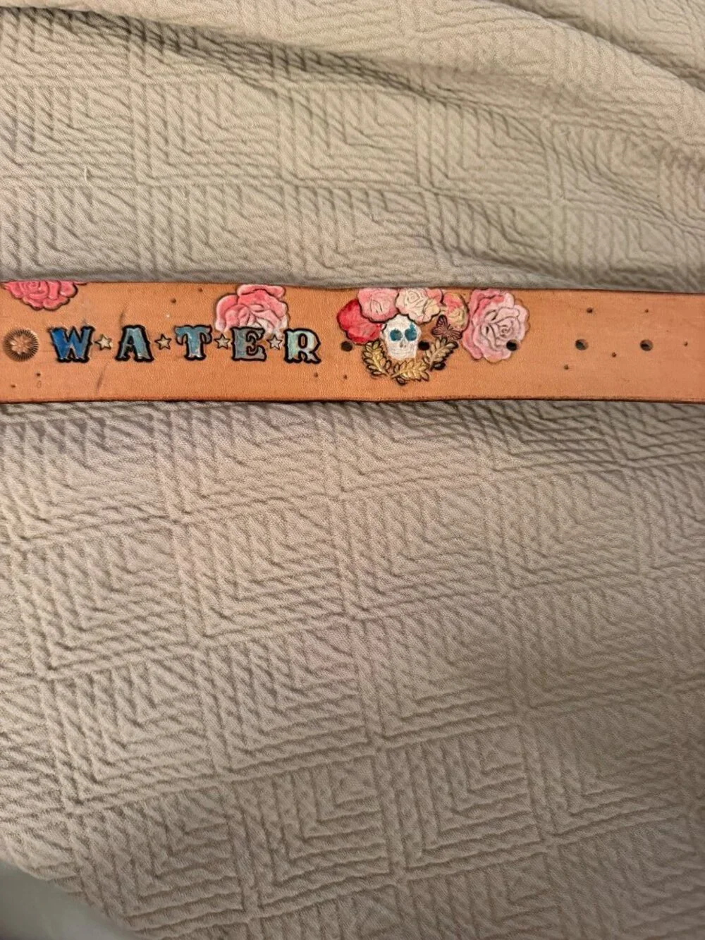 H&H Grateful Dead Handtooled Leather Belt 